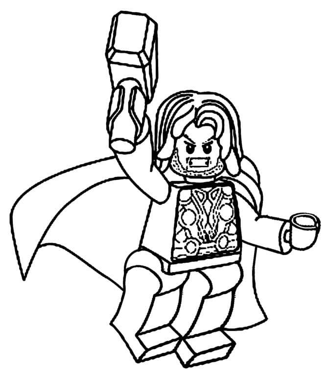 Kolorowanka Darmowe Lego Thor