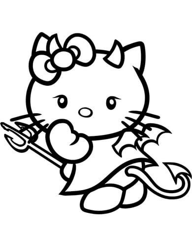 Kolorowanki Diablo Hello Kitty