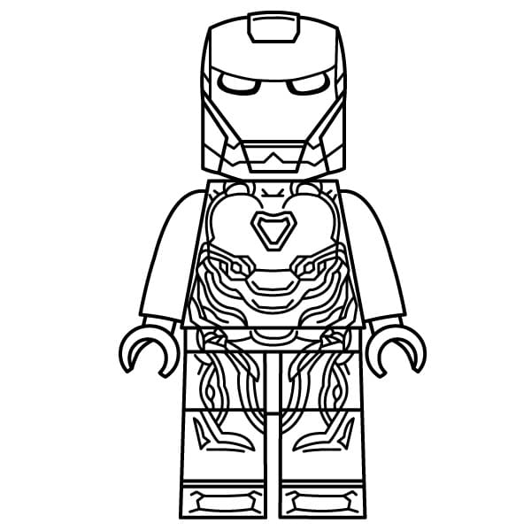 Kolorowanka Fajny Lego Iron Man