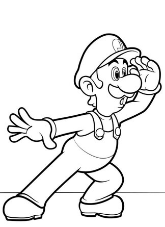 Kolorowanka Mario Bros. Luigi