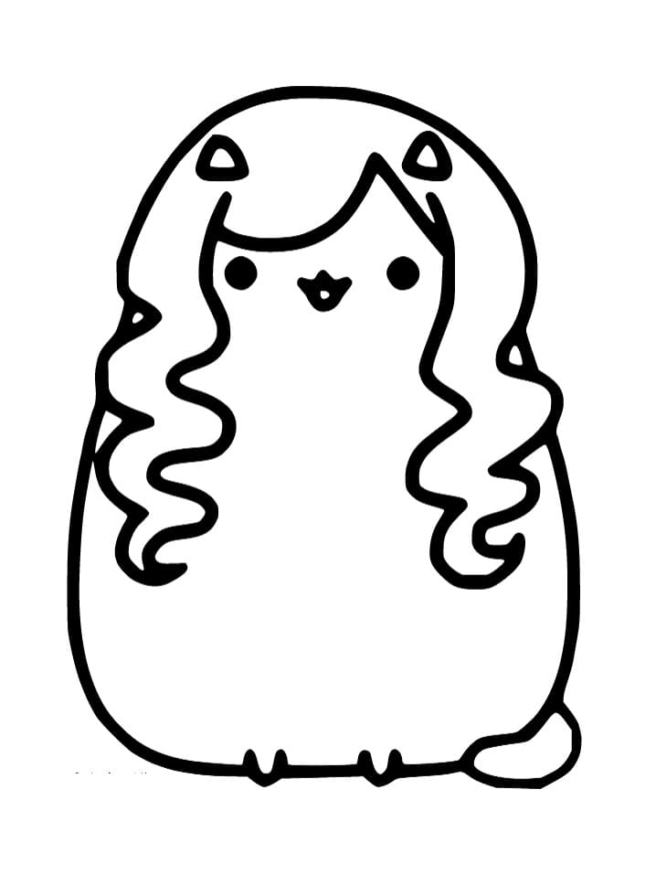 Kolorowanka Narysuj Lady Pusheen