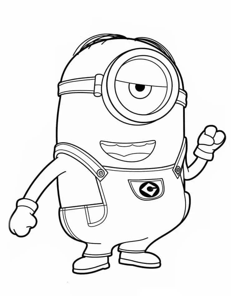 Kolorowanki Narysuj Minionki do wydrukowania