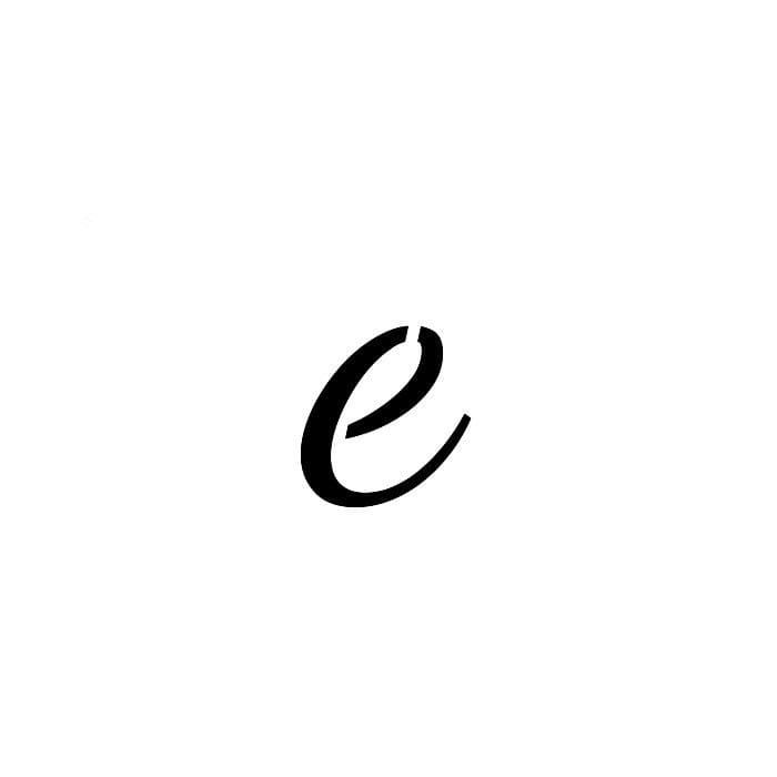 Kolorowanki Printable Letter E In Cursive