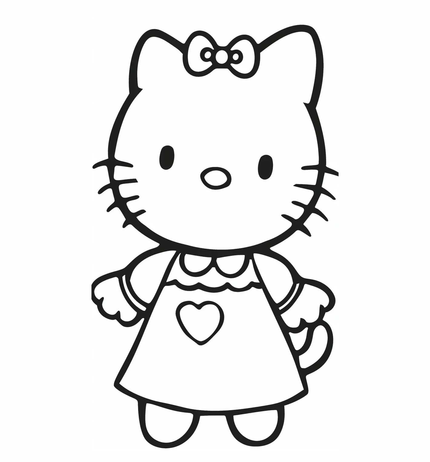 Kolorowanka Rysować Hello Kitty 2