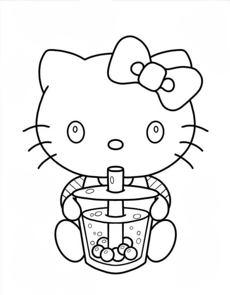 Kolorowanki Rysować Hello Kitty 4