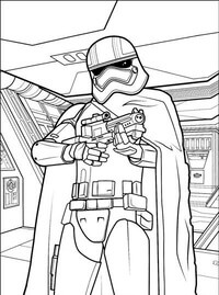 Kolorowanka Darth Vader trzymający Broń