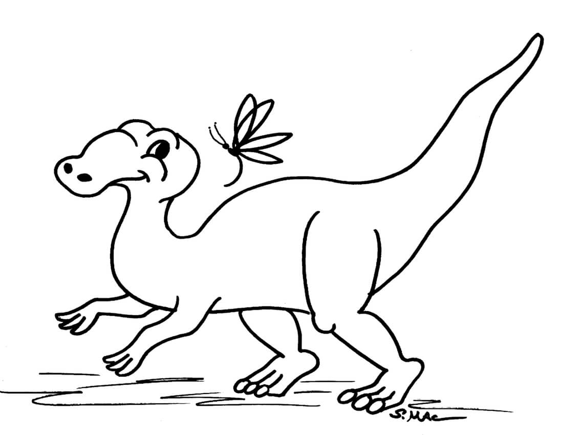 Kolorowanki Dinozaur z Ważką