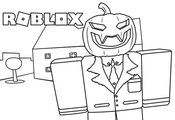 Kolorowanka Halloweenowy Roblox