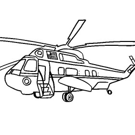 Kolorowanka Helikopter Blackhawk