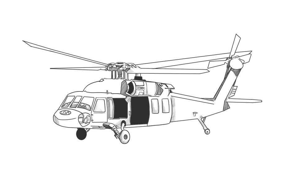 Kolorowanki Helikopter do Drukowania