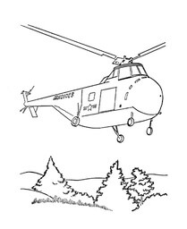 Kolorowanka Helikopter Wojskowy