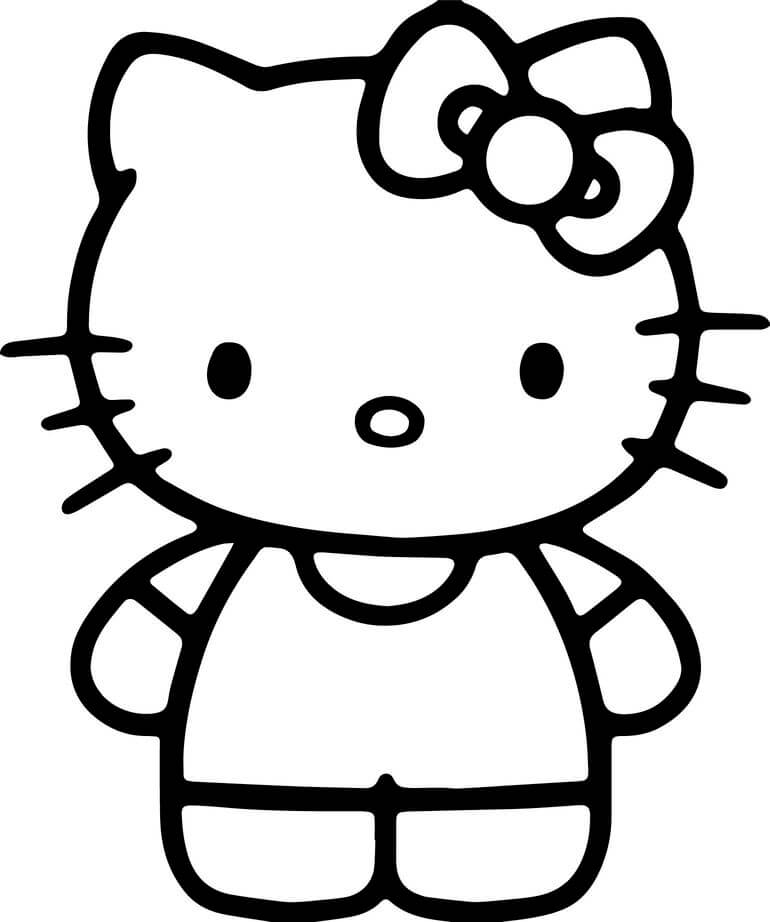 Kolorowanki Hello Kitty Podstawowe