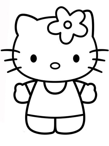 Kolorowanki Hello Kitty Proste