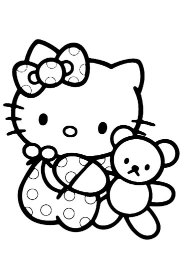 Kolorowanka Hello Kitty z pluszowym Misiem