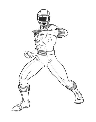 Kolorowanka Idealny Power Ranger