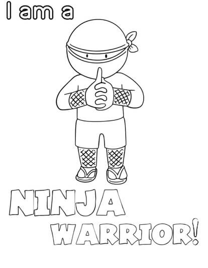 Kolorowanki Jestem Wojownikiem Ninja