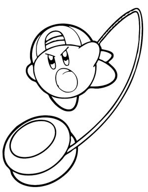 Kolorowanka Kirby z pistoletem Yo-Yo