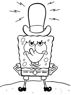 Kolorowanka Kowboj SpongeBob