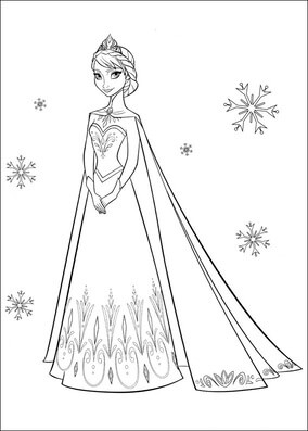 Kolorowanki Królowa Śniegu Elsa Uśmiecha Się
