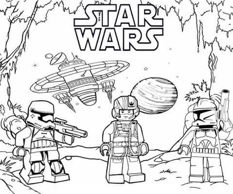 Kolorowanka Lego Darth Vader i Przyjaciele
