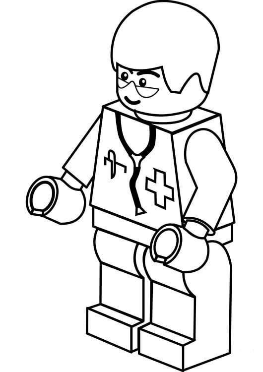 Kolorowanka Lego Doktor