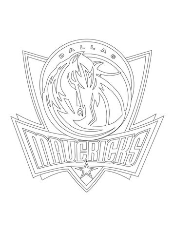 Kolorowanka Logo Dallas Mavericks