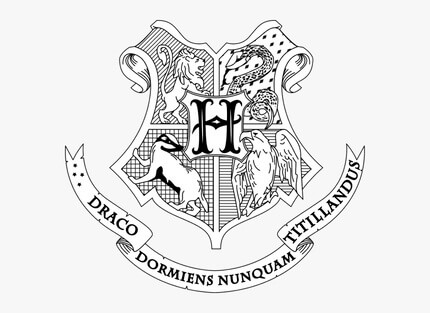 Kolorowanka Logo Szkoła w Harrym Potterze