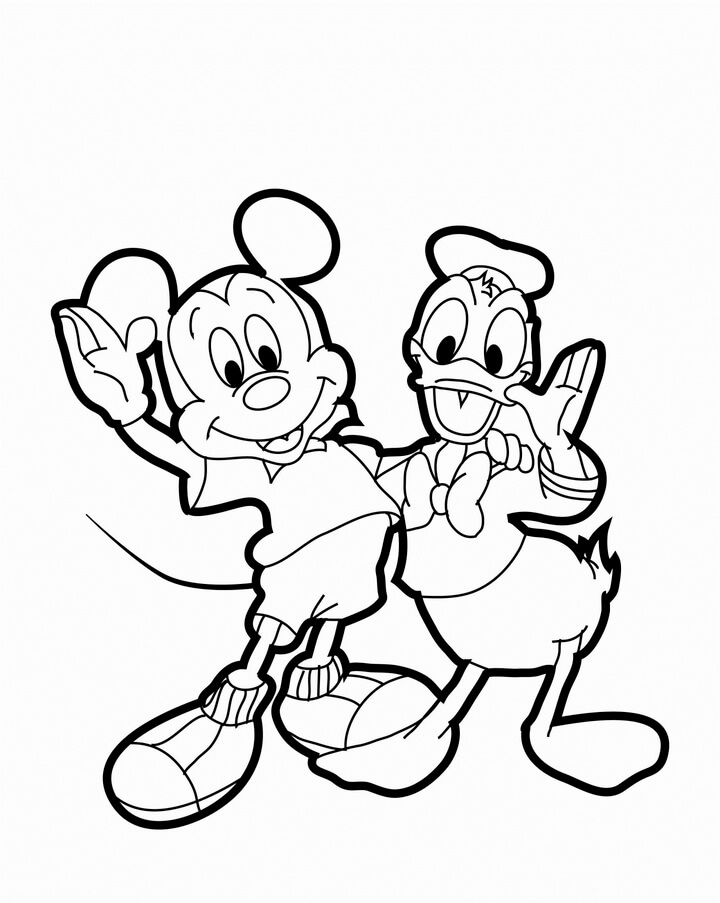 Kolorowanki Najlepszy przyjaciel Mickey i Donald