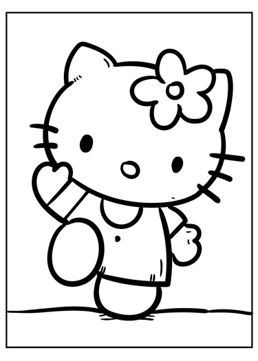 Kolorowanka Narysował Hello Kitty