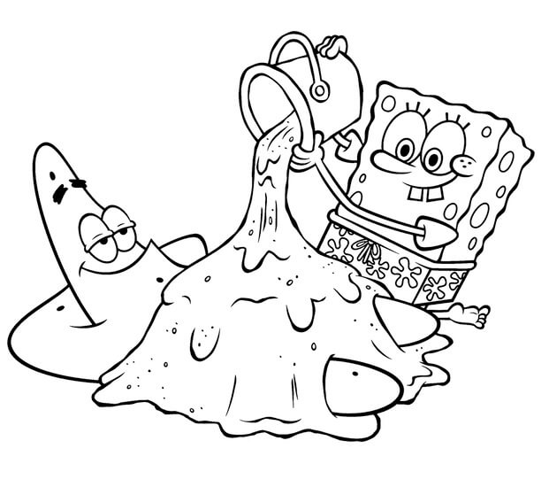 Kolorowanka Niesamowity SpongeBob i Patrick Star