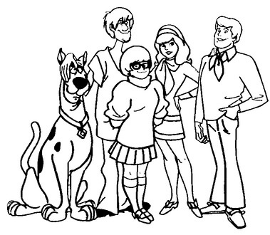 Kolorowanka Normalny Scooby Doo i Przyjaciele