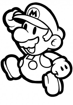 Kolorowanka Papierowy Mario