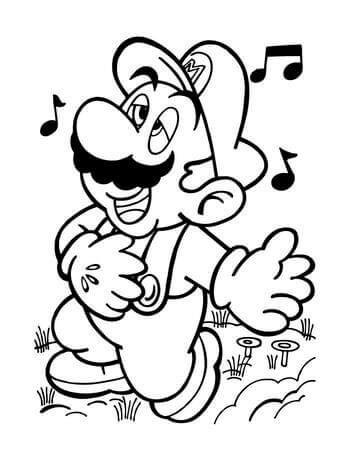Kolorowanka Pieśń Mario
