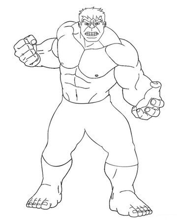 Kolorowanka Podstawowy Hulk