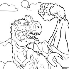 Kolorowanka Portret Dinozaura