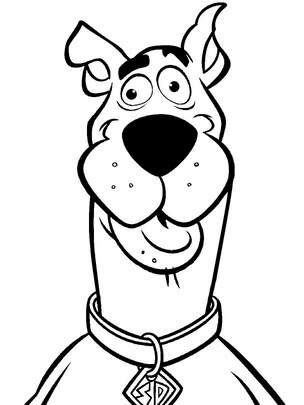 Kolorowanki Portret Scooby Doo