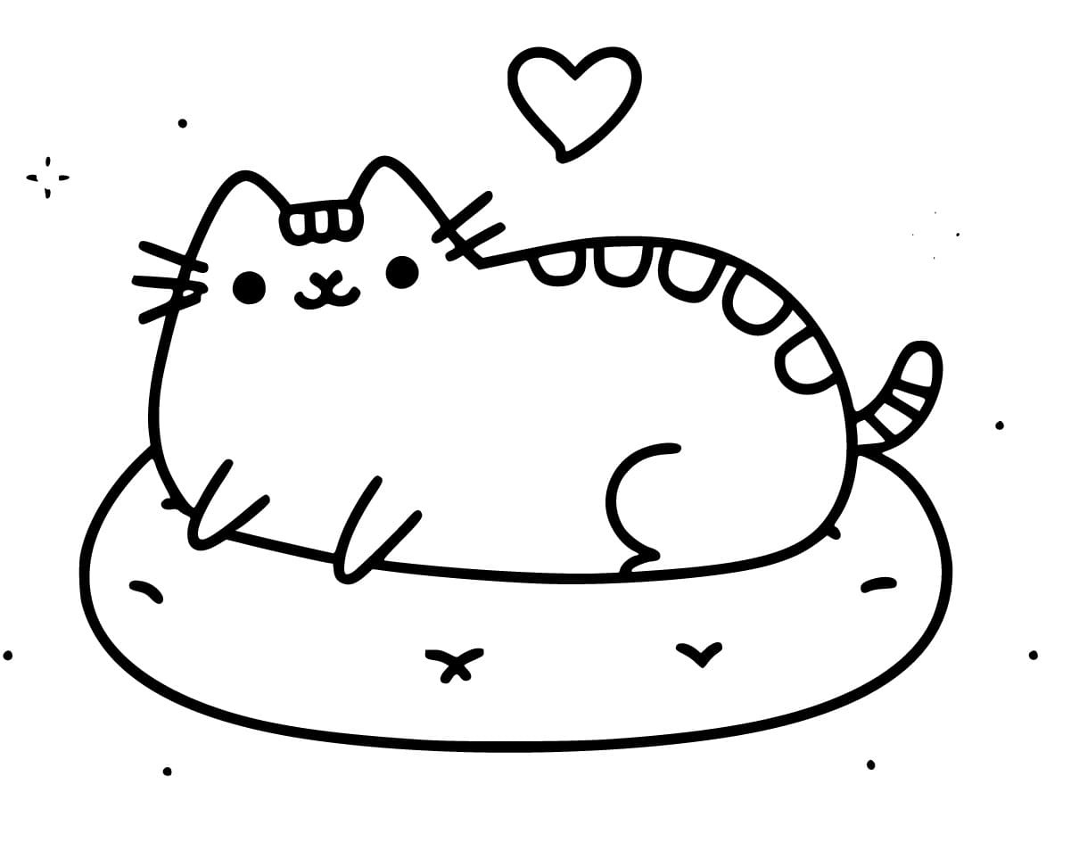 Kolorowanka Pusheen uśmiech