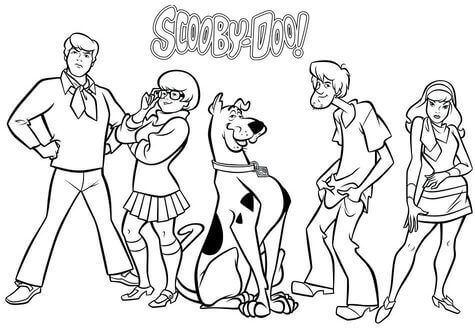 Kolorowanka Rodzina Scooby Doo