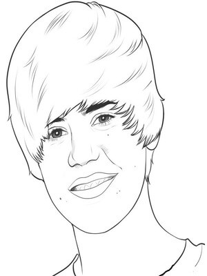 Kolorowanka Rysowanie Justina Biebera