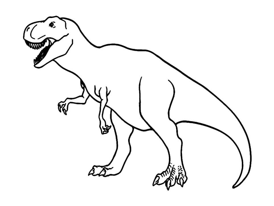 Kolorowanka Rysowanie T-Rexa
