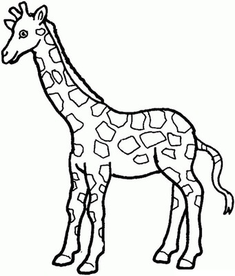 Kolorowanka Rysowanie żyrafy