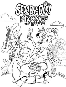 Kolorowanki Scooby Doo i Potwór z Meksyku