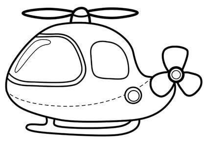 Kolorowanki Słodki Helikopter