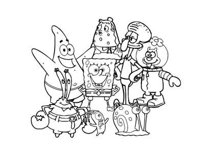 Kolorowanka SpongeBob i Przyjaciele