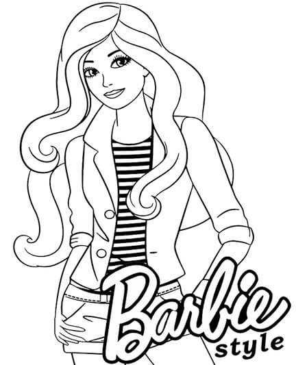 Kolorowanka Styl Barbie