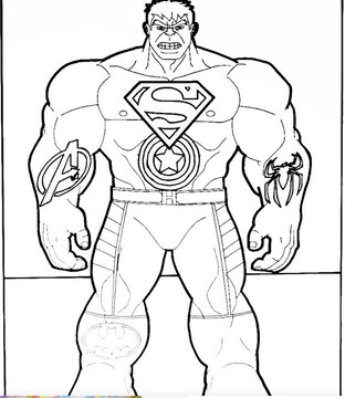 Kolorowanka Superbohater Hulk