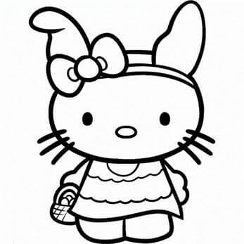 Kolorowanka Świetny Hello Kitty