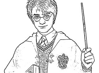 Kolorowanka Twarz Harry'ego Pottera
