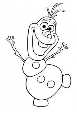 Kolorowanka Zabawny Olaf w Frozen