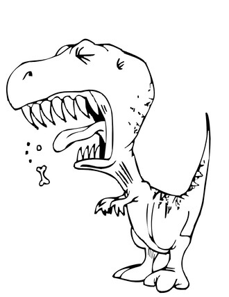 Kolorowanka Zabawny T-Rex